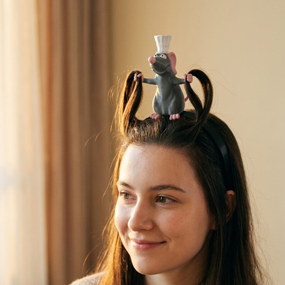👨‍🍳🐀Little Chef Rat Headband – Funny Hair Accessory