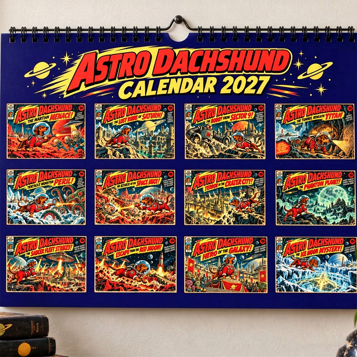 🚀🐶Astro Dachshund 2027 Calendar