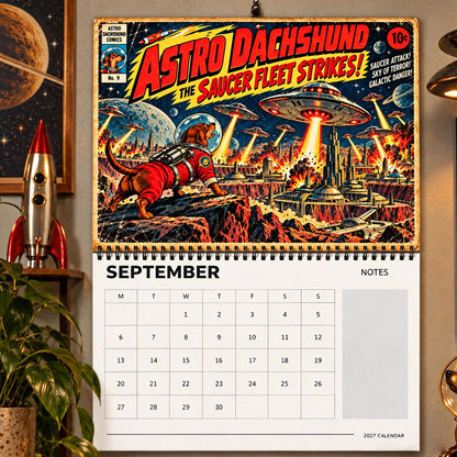 🚀🐶Astro Dachshund 2027 Calendar