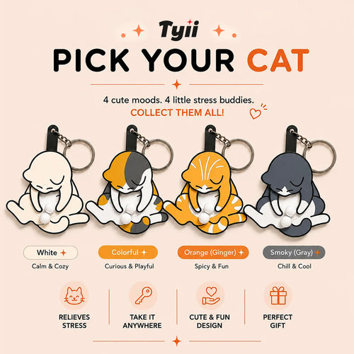 🐱Funny Cat Fidget Keychain – Spin & Play