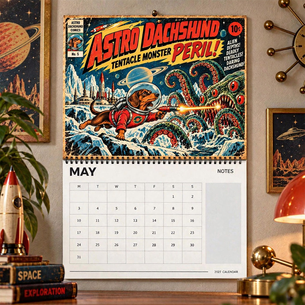 🚀🐶Astro Dachshund 2027 Calendar