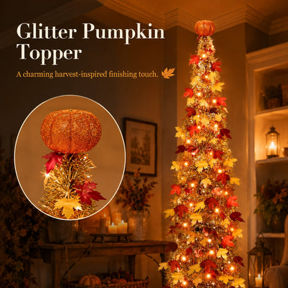 5-Foot Lighted Pop-Up Fall Tree