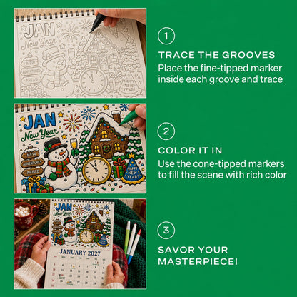 🎨Color Your Year 2027: Creative Coloring Calendar📅