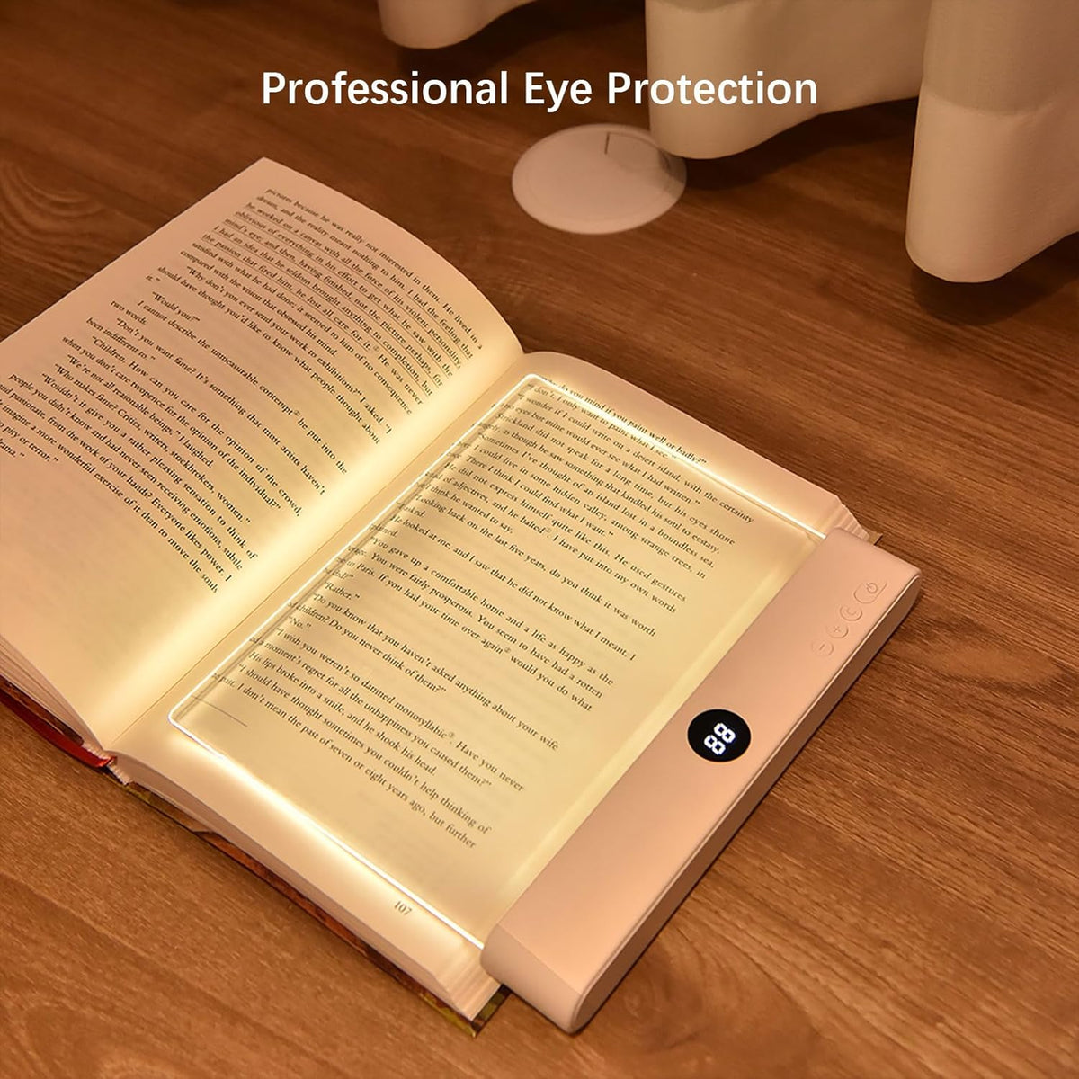 Rechargeable Flat LED Book Light 🌟 3 Colors Timer Perfect Night Reading