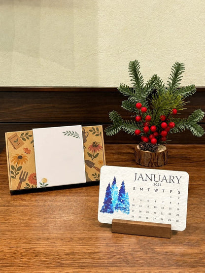 The 2027 Living Botanical Desk Calendar | Hand-Painted Eco Art Edition