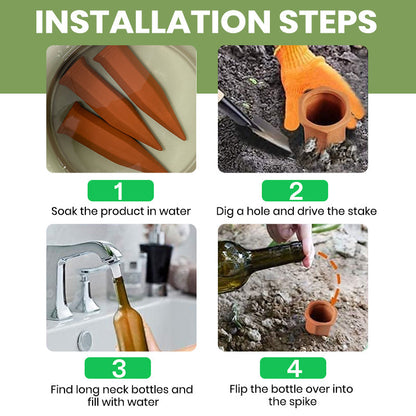 Tyiiplus™ Self-Watering Terracotta Plant Spikes Pack