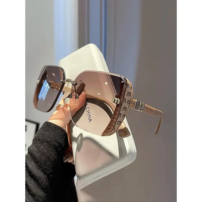 TYIIPLUS™ Oversized Rimless Square Sunglasses