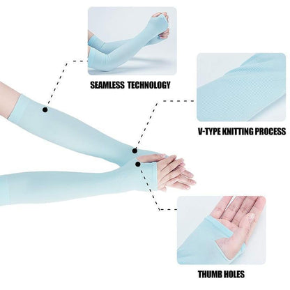 UPF 50+ Cooling Arm Sleeves - Ultimate Sun Protection & Instant Ice-Cool Comfort for All Outdoor Activities