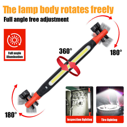 TYIIPLUS™ 3000LM Rechargeable Under Hood Work Light Bar with Magnetic Base & Hooks