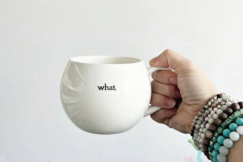 The "What The..." Hidden Message Ceramic Mug | 16 oz Ball Mug