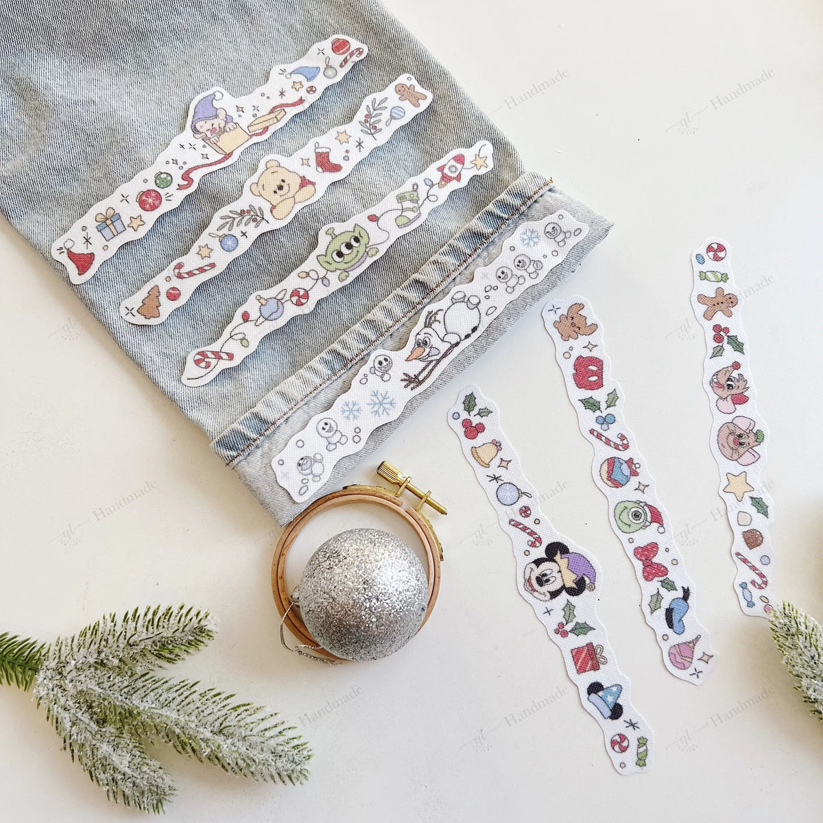 🎄🧵Cute Christmas Stick & Stitch Embroidery Patterns - 7-Piece Set