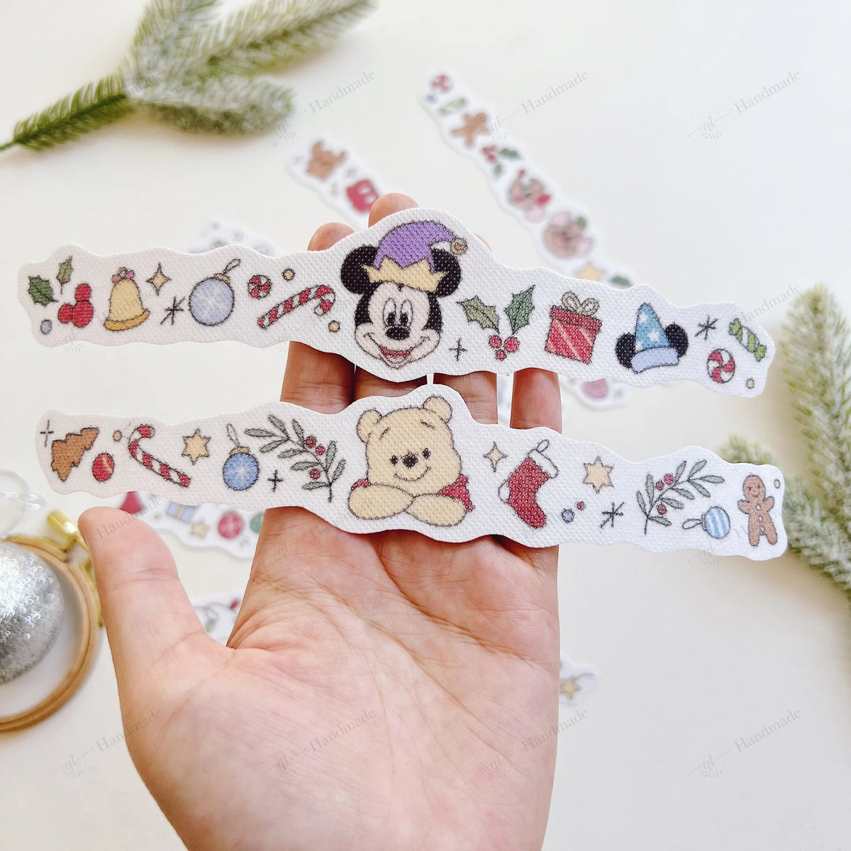 🎄🧵Cute Christmas Stick & Stitch Embroidery Patterns - 7-Piece Set