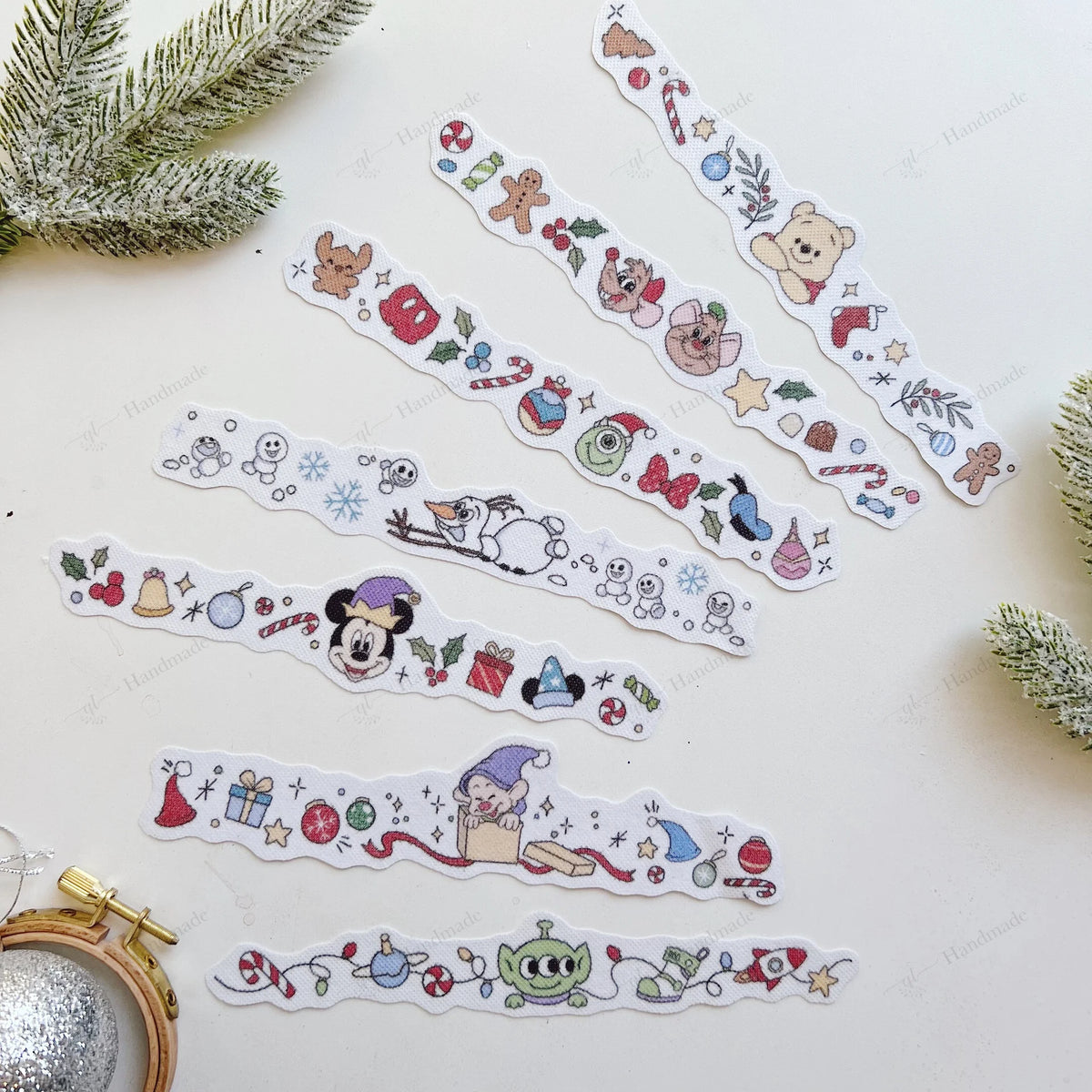 🎄🧵Cute Christmas Stick & Stitch Embroidery Patterns - 7-Piece Set