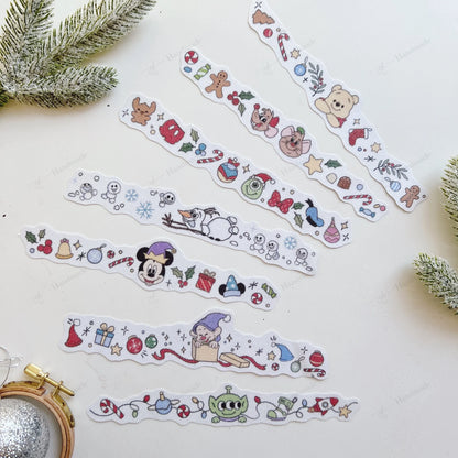 🎄🧵Cute Christmas Stick & Stitch Embroidery Patterns - 7-Piece Set