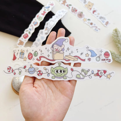 🎄🧵Cute Christmas Stick & Stitch Embroidery Patterns - 7-Piece Set
