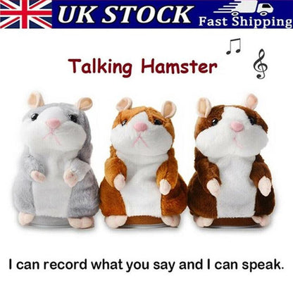 🐹 Talking Hamster Plush – Repeats Your Words & Shakes Its Head for Laugh-Out-Loud Fun 🎁