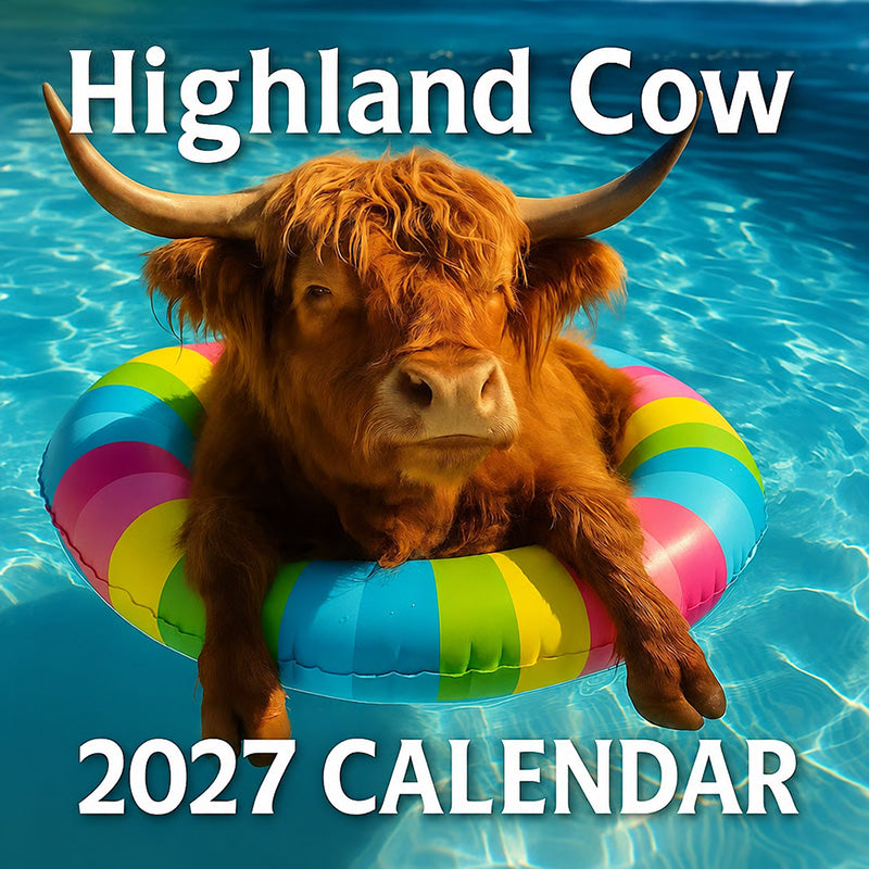 2027 Highland Cow Wall Calendar