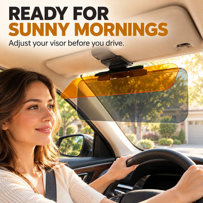 Dual-Panel Clip-On Car Sun Visor