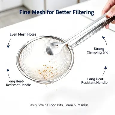 Tyiigoods™ 2-in-1 Stainless Steel Strainer Tongs – Grab, Drain & Serve with One Tool