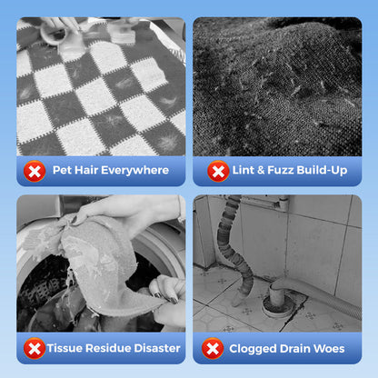 🧺 BUY 1 GET 1 FREE! 🧼 Floating Lint Mesh Bag – Catches Hair & Lint, Reusable & Protects Washing Machine/Drain 🚿