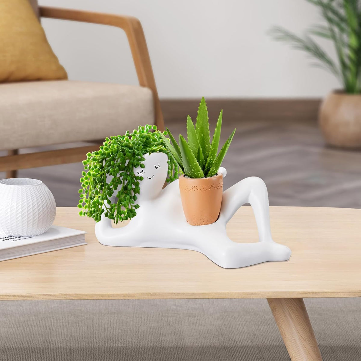 Lazy Guy Funny Plant Pots