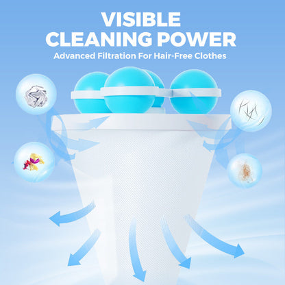 🧺 BUY 1 GET 1 FREE! 🧼 Floating Lint Mesh Bag – Catches Hair & Lint, Reusable & Protects Washing Machine/Drain 🚿