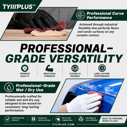 TYIIPLUS™ 3.4" × 4.9" Maroon Scuff Pads (10-Pack)