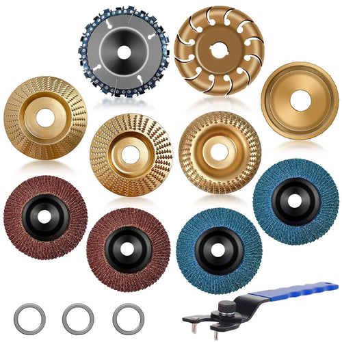 11PCS Wood Carving Disc Set for 4
