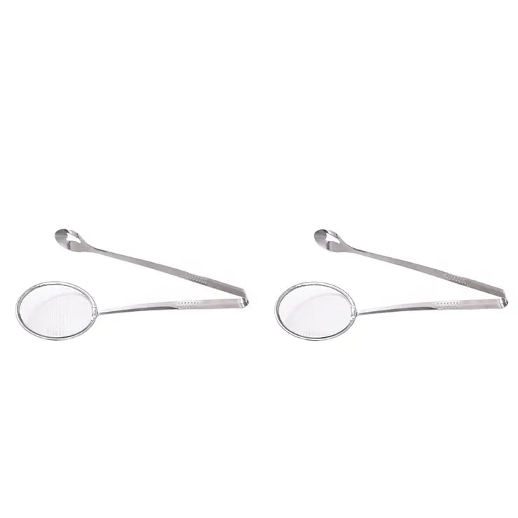 Tyiigoods™ 2-in-1 Stainless Steel Strainer Tongs – Grab, Drain & Serve with One Tool