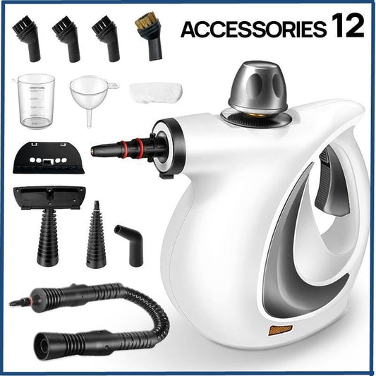 Handheld Pressurized Steam Cleaner with 12-Piece Accessory Kit