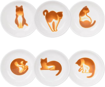 🐱Cute Cat Ceramic Sauce Dishes – Set of 6