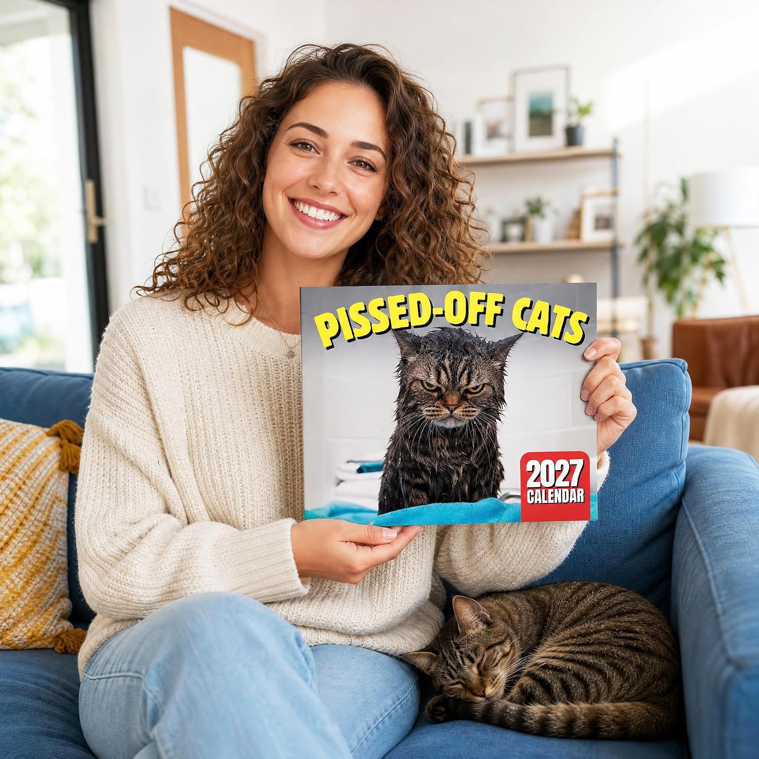 PISSED-OFF CATS 2027 Wall Calendar - Funny Gift for Cat Lovers