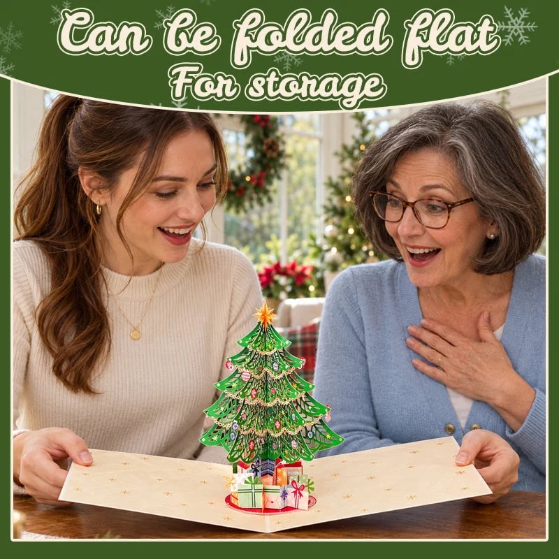 🎄 3D Pop-Up Christmas Tree Greeting Card – A Magical Surprise in Every Open🎁