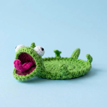 ☕Funny Lizard Crochet Coaster
