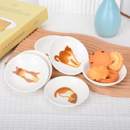 🐱Cute Cat Ceramic Sauce Dishes – Set of 6