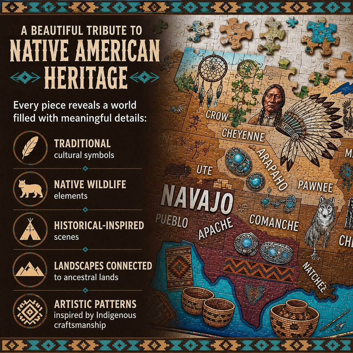 🧩Honoring Native Nations: The True Americans Jigsaw Puzzle