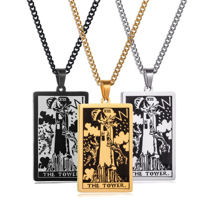 🔮 Mystical Tarot Card Pendant Necklace