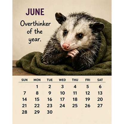 🐭2027 Opossum Calendar - 12 Months of Moods