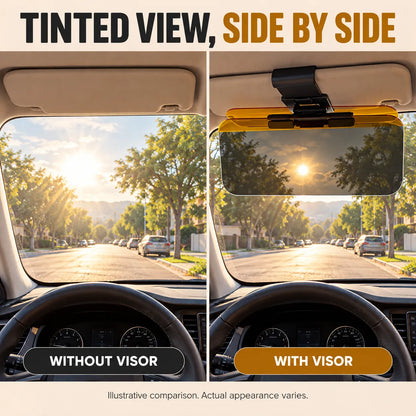 Dual-Panel Clip-On Car Sun Visor