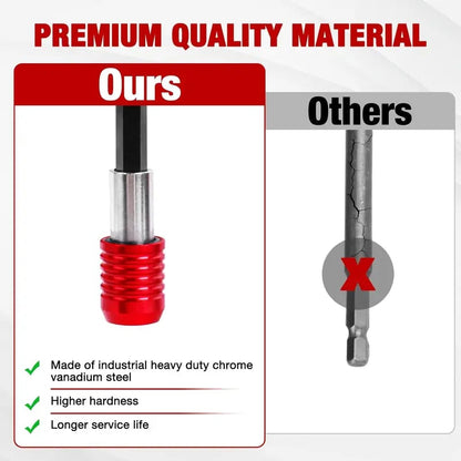 🛠️Drill Bit Extension 2/4/6/12'', Magnetic Bit Holder 4 Pcs, Drill Extension Bit Holder 1/4'' Hex