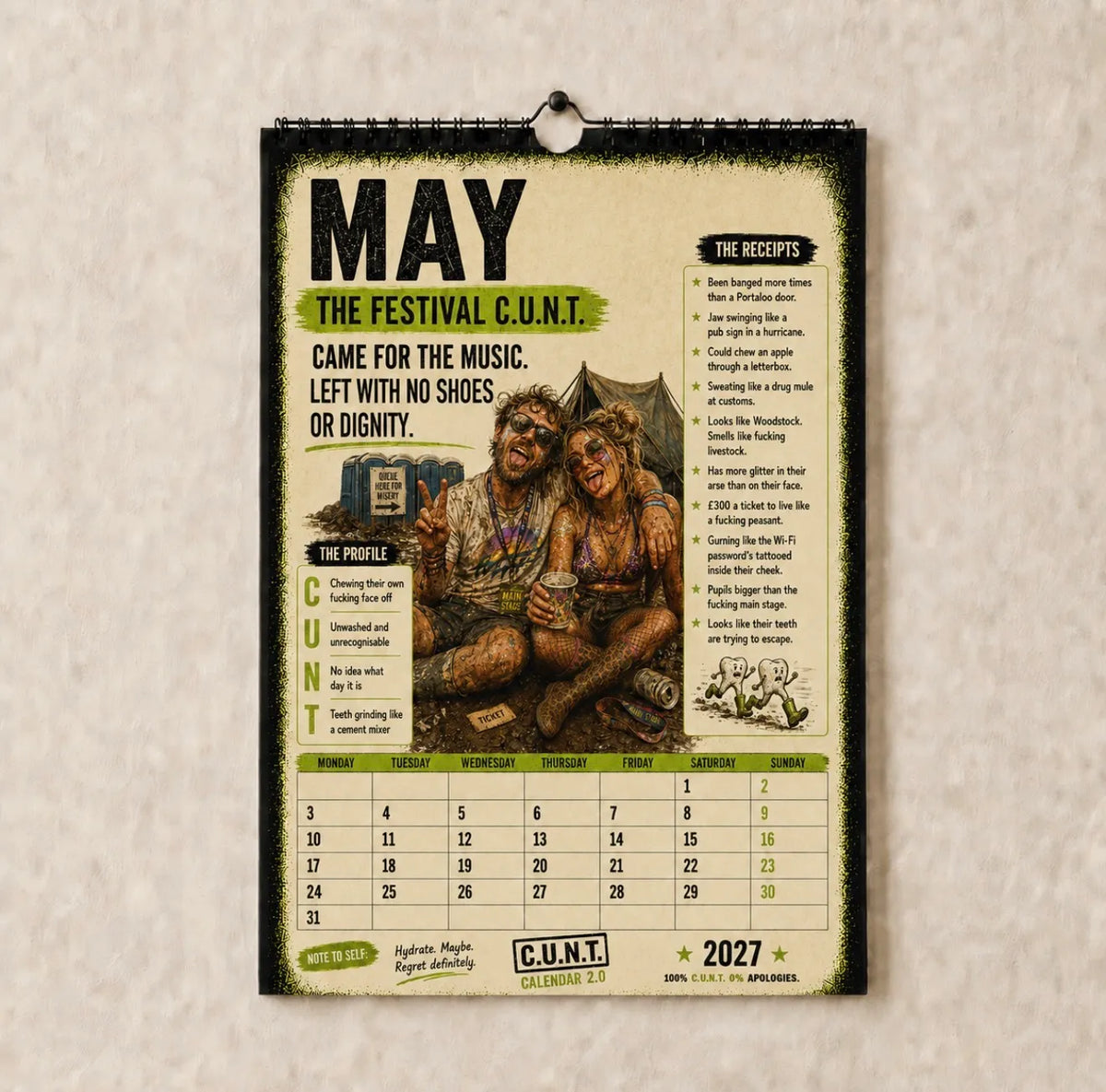 📅2027 C.U.N.T. Calendar 2.0 - The Calendar That Finally Has A Personality 😈