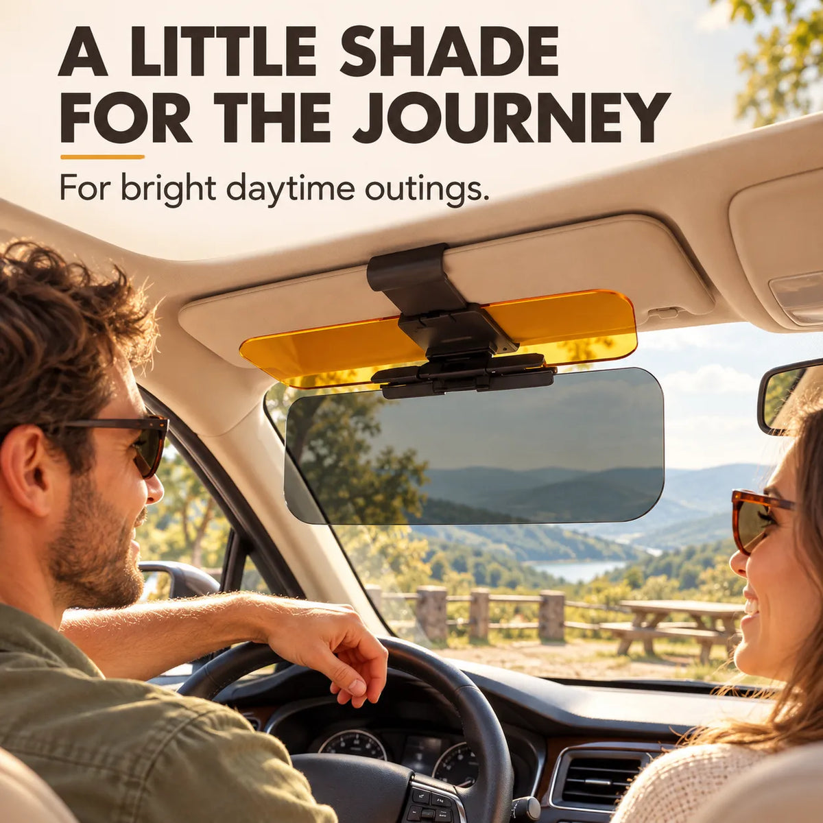 Dual-Panel Clip-On Car Sun Visor
