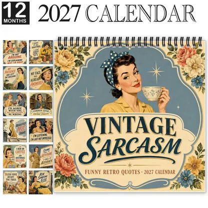 2027 Fun Retro-Style Satirical Wall Calendar