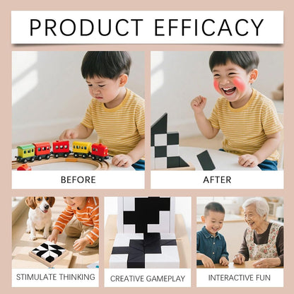 🧠 Hidden Blocks Brain Builder – 3D STEM Puzzle for Logic & Problem-Solving Skills, Educational Wooden Building Toy for All Ages