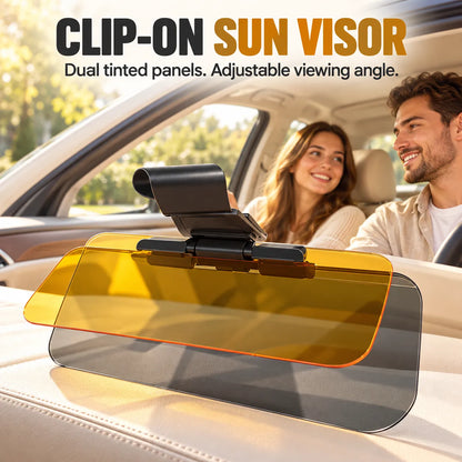 Dual-Panel Clip-On Car Sun Visor