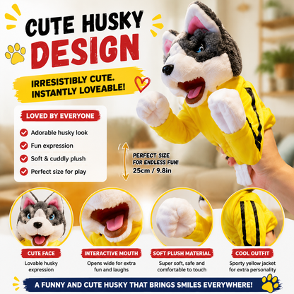 🥊 Funny Punching Husky Toy – Interactive Plush Dog Gift For Endless Laughs