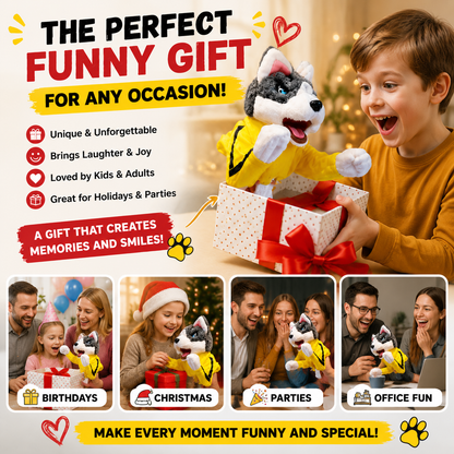🥊 Funny Punching Husky Toy – Interactive Plush Dog Gift For Endless Laughs