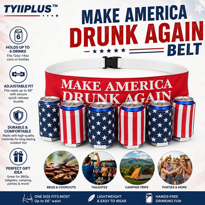 TYIIPLUS™ Patriotic 6-Can Drink Belt