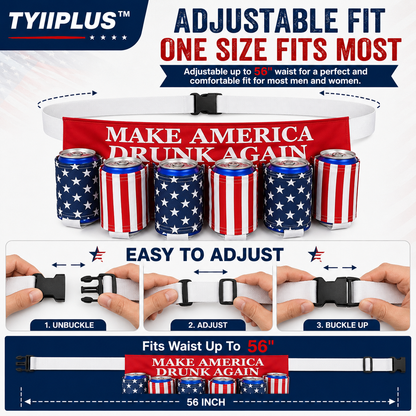 TYIIPLUS™ Patriotic 6-Can Drink Belt
