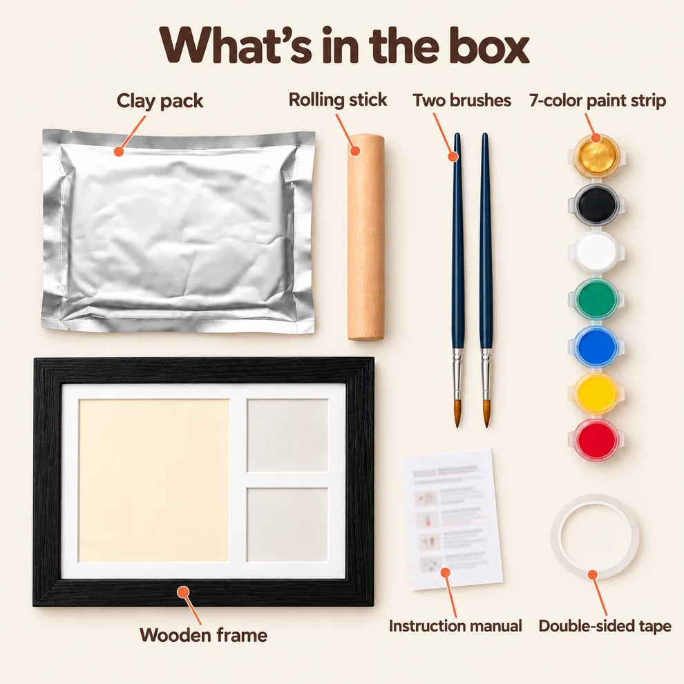 Bird Footprint Clay Keepsake Frame Kit